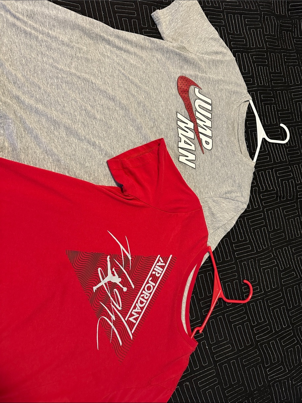 Nike Red & Gray Graphic Tee Pair